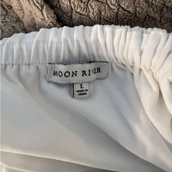 Anthropologie Moon River Tiered Eyelet Midi Dress Sz L - Picture 4 of 7